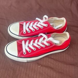 Red Converse Sneakers 5.5 men; 7 women